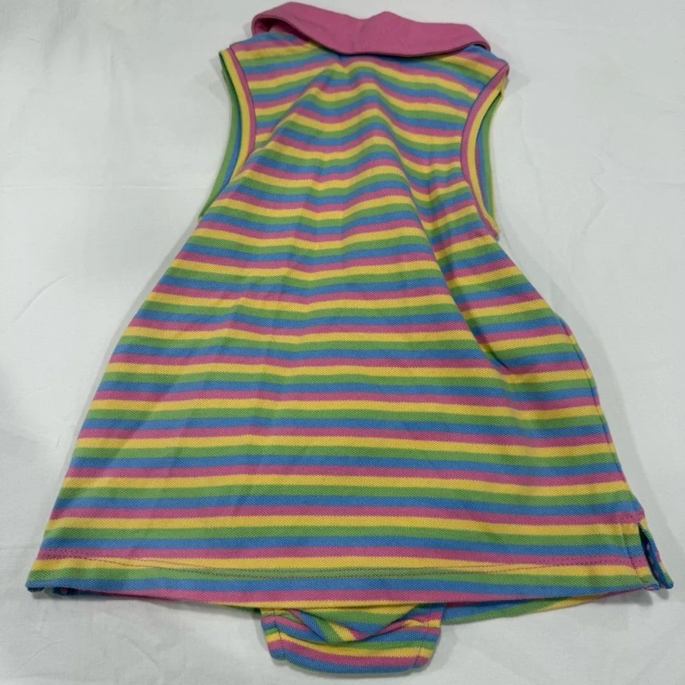 Y2K NWT The Children's Place Rainbow Striped Dress with Pink Accents Size 6-9 Mo